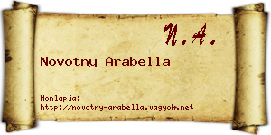 Novotny Arabella névjegykártya